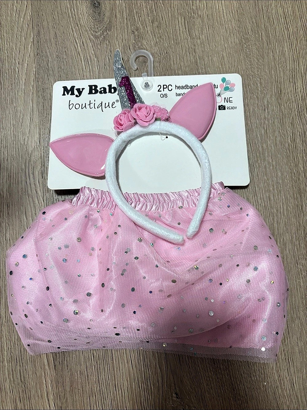 My Baby boutique My 1st Birthday Pink Unicorn Tiara & Tutu Set Pink Unicorn Tutu